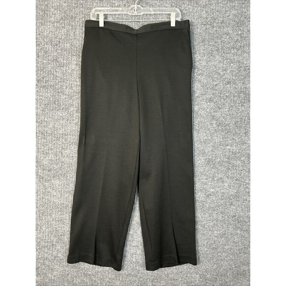 Alfred Dunner Womens Pull On Knit Dress Pants Size 16 Petite Black Office Career - Picture 1 of 9